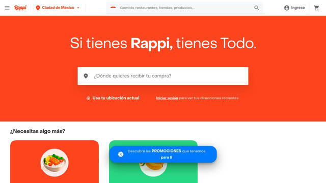 Screenshot: rappi.com - uses nunito