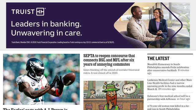 Screenshot: philly.com - uses Georgia Text
