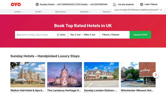 Screenshot: oyorooms.com - uses Host Grotesk Screenshot: oyorooms.com - uses Host Grotesk