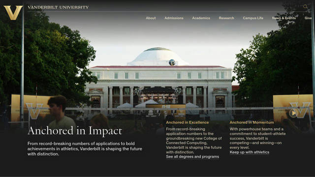 Screenshot: vanderbilt.edu - uses Theinhardt