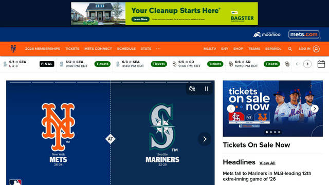 Screenshot: mets.com - uses mlb-primary Screenshot: mets.com - uses mlb-primary