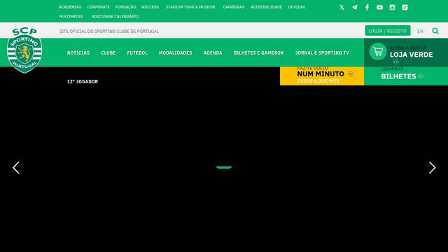 Screenshot: sporting.pt - uses IBMPlexSans-Medium