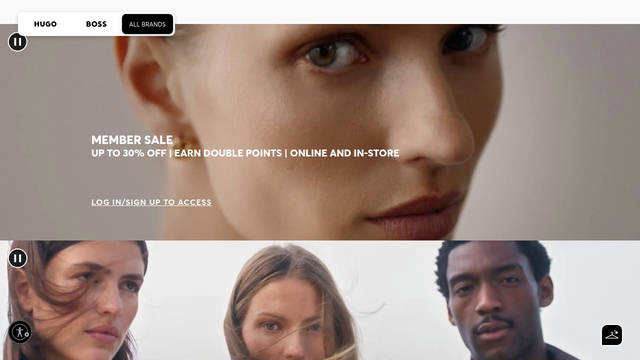 Screenshot: hugoboss.com - uses AvertaPE
