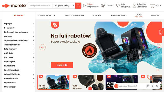 Screenshot: morele.net - uses Morele