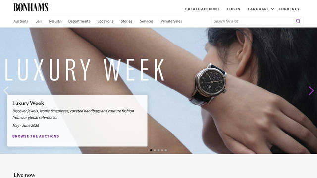 Screenshot: bonhams.com - uses fontSangBleuSunriseLivre