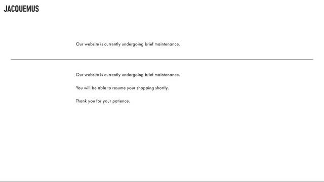Screenshot: jacquemus.com - uses JACQUEMUS
