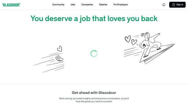 Screenshot: glassdoor.com - uses Glassdoor Sans