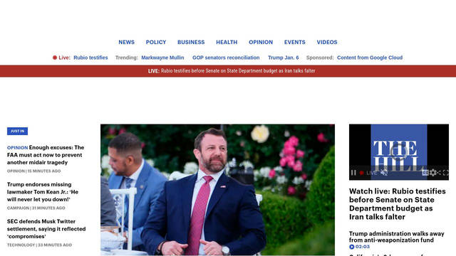 Screenshot: thehill.com - uses Source Sans Pro