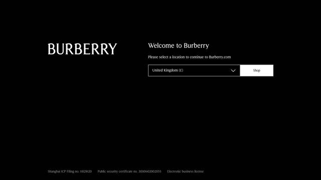 Screenshot: burberry.com - uses Heiti