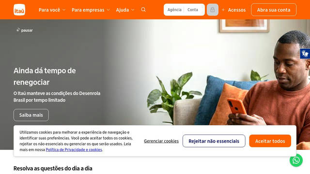 Screenshot: itau.com.br - uses Itau Text