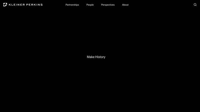 Screenshot: kleinerperkins.com - uses Montserrat-ExtraLight