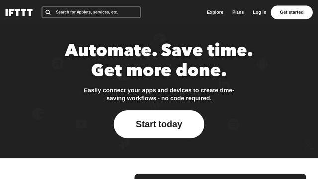 Screenshot: ifttt.com - uses Avenir Next W01