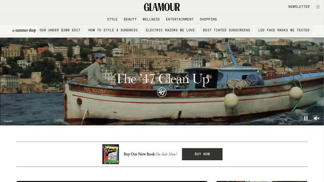 Screenshot: glamour.com - uses EBGaramond