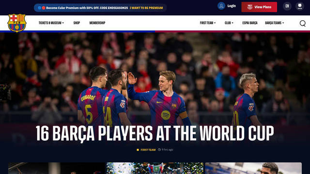 Screenshot: fcbarcelona.com - uses fcb-condensed-regular