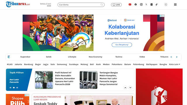Screenshot: tribunnews.com - uses Crimson Text