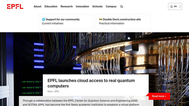 Screenshot: epfl.ch - uses Suisseintl