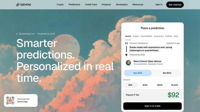 Screenshot: gemini.com - uses Geist Screenshot: gemini.com - uses Geist