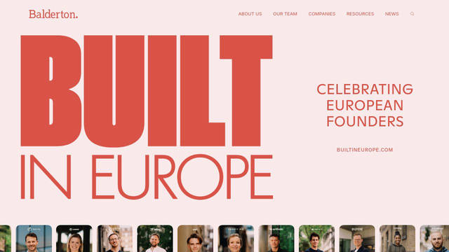 Screenshot: balderton.com - uses Cambon