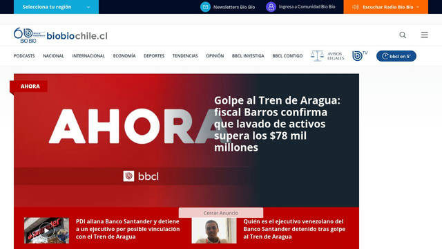 Screenshot: biobiochile.cl - uses Martel