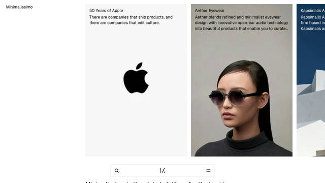 Screenshot: minimalissimo.com - uses GeistSans