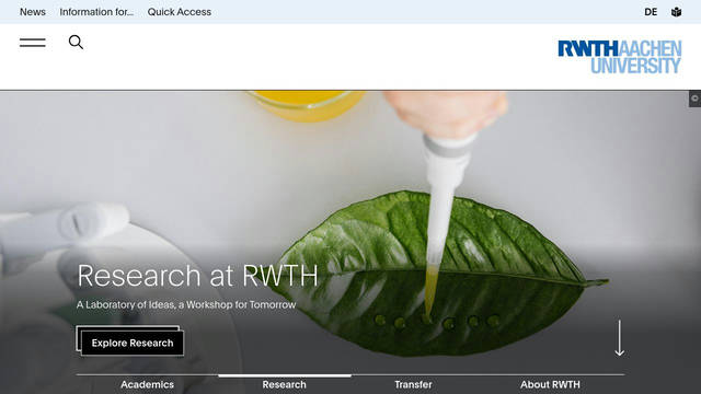 Screenshot: rwth-aachen.de - uses Plain Screenshot: rwth-aachen.de - uses Plain