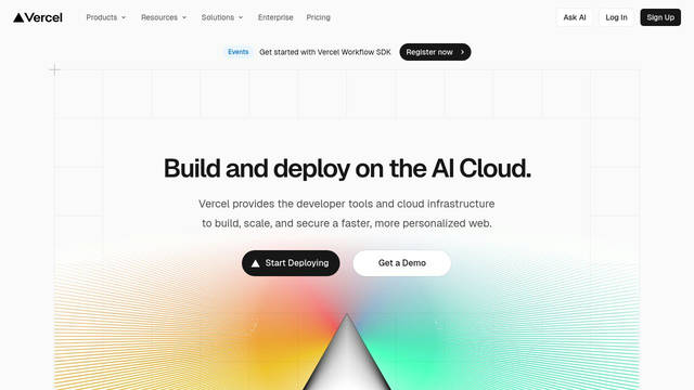 Screenshot: vercel.com - uses GeistPixelCircle