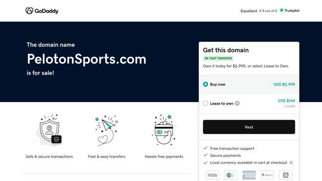 Screenshot: pelotonsports.com - uses gdsherpa