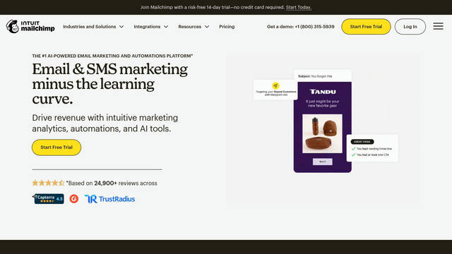 Screenshot: mailchimp.com - uses Graphik Web Screenshot: mailchimp.com - uses Graphik Web