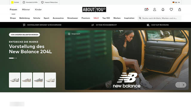 Screenshot: aboutyou.de - uses Mark Pro Screenshot: aboutyou.de - uses Mark Pro