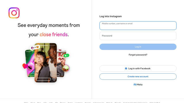 Screenshot of instagram.com