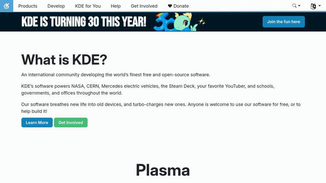 Screenshot: kde.org - uses Glyph
