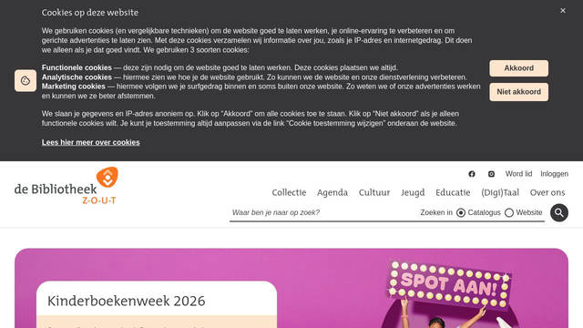 Screenshot: bibliotheekzout.nl - uses TheMixRegular