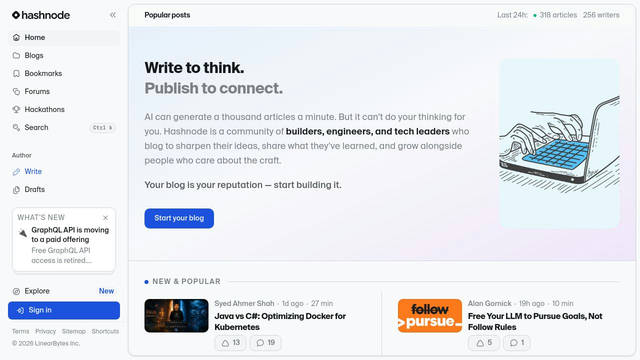 Screenshot: hashnode.com - uses Font Awesome 7 Jelly Fill