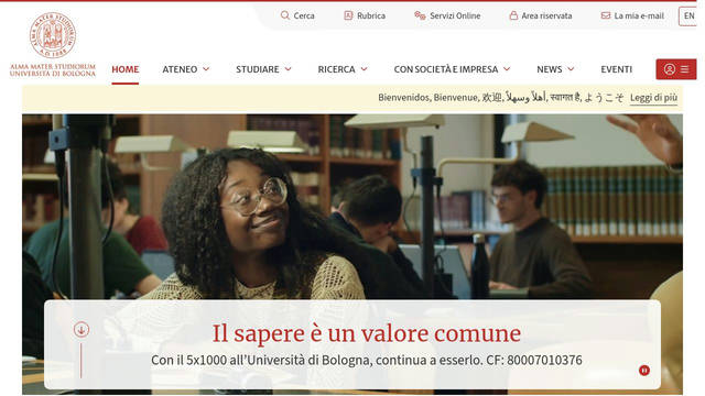 Screenshot: unibo.it - uses Font Awesome 6 Duotone
