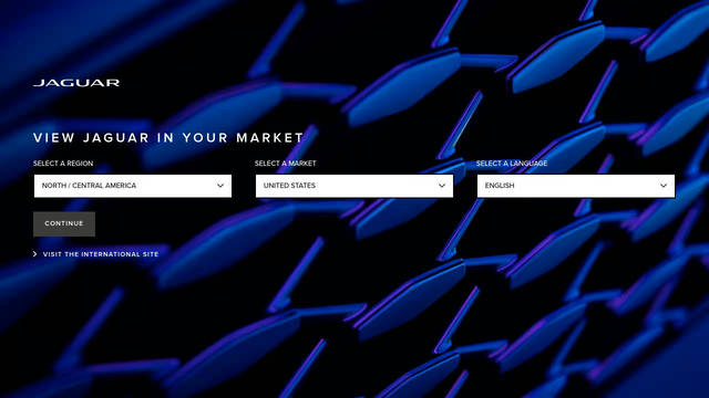 Screenshot: jaguar.com - uses JaguarModernWeb