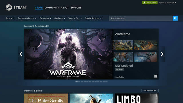Screenshot: steampowered.com - uses Motiva Sans