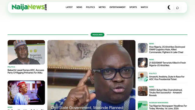 Screenshot: naijanews.com - uses Google Sans Text