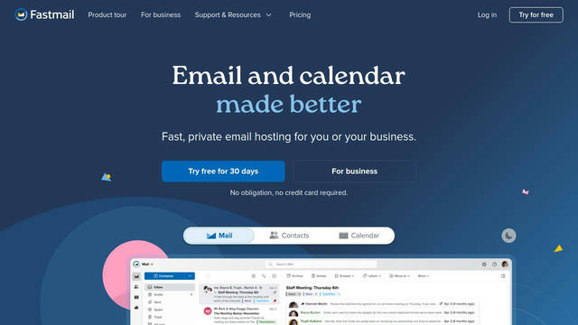 Screenshot: fastmail.com - uses roca