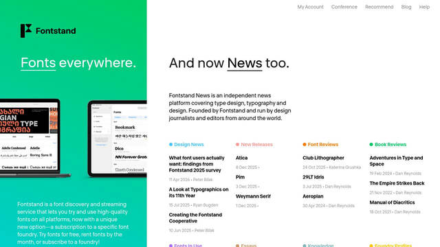Screenshot: fontstand.com - uses fs-icon