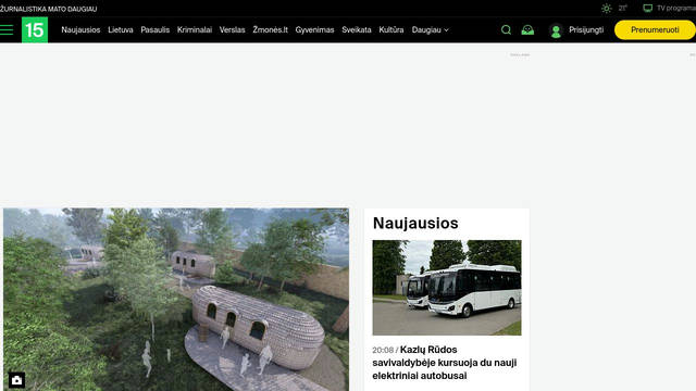 Screenshot: 15min.lt - uses weathericons