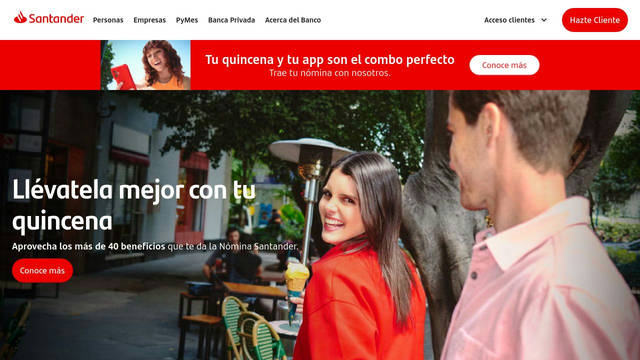 Screenshot: santander.com.mx - uses Santander Micro Text