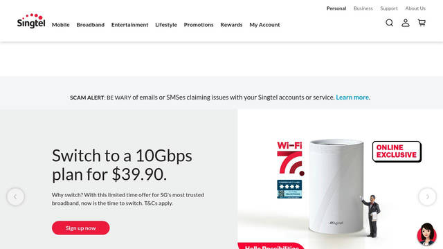 Screenshot: singtel.com - uses Lato-Bold Screenshot: singtel.com - uses Lato-Bold