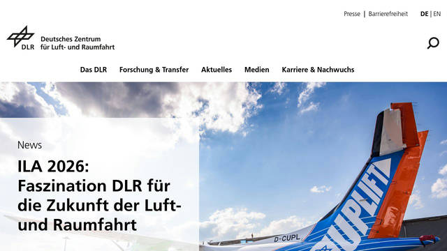 Screenshot: dlr.de