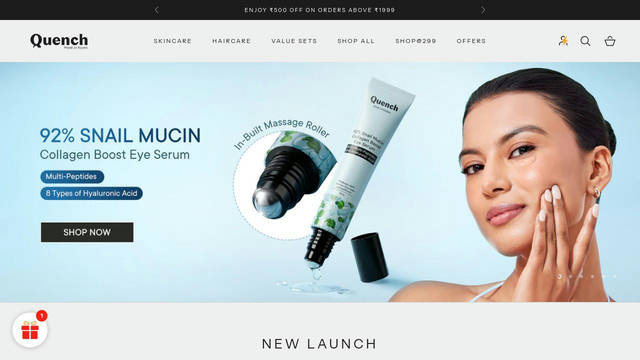 Screenshot: quenchbotanics.com - uses SF Mono