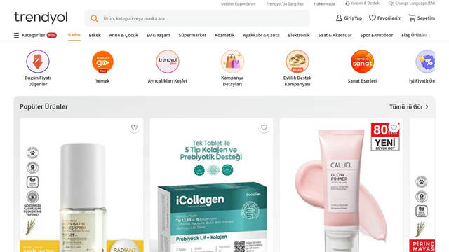 Screenshot: trendyol.com - uses Source Sans Pro