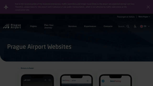 Screenshot: prg.aero - uses kraken