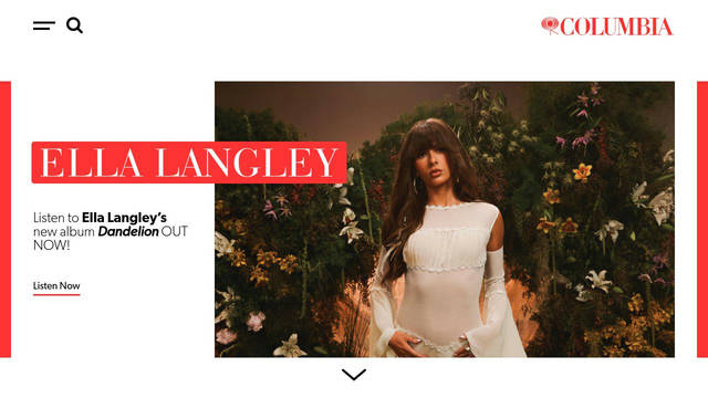 Screenshot: columbiarecords.com - uses Bauer Bodni BT Roman