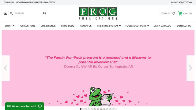 Screenshot: frog.com - uses playfair-display