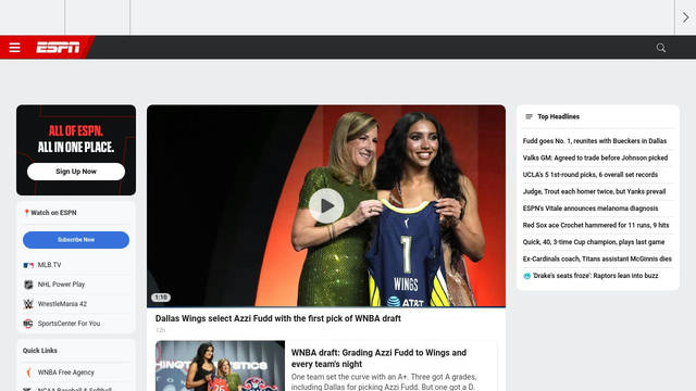 Screenshot: espn.com - uses IgniteTextCondensedBold