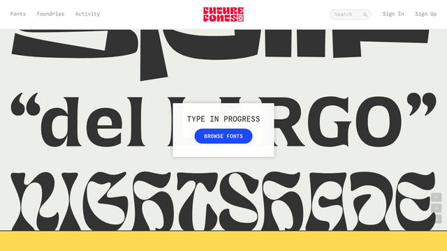 Screenshot: futurefonts.xyz - uses VCTR Mono Web